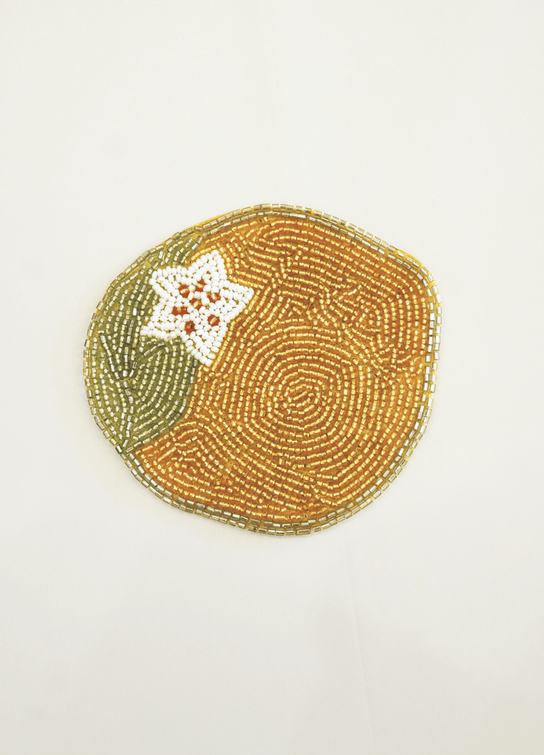 Coaster Lemon Bloossom Glass Bead