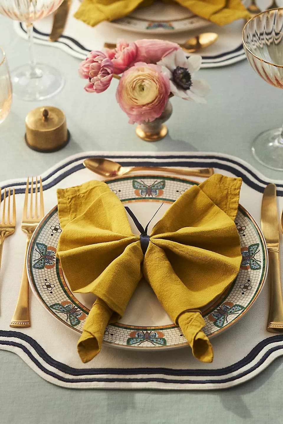 Bistro Garden Tile Butterfly Dinner Plate