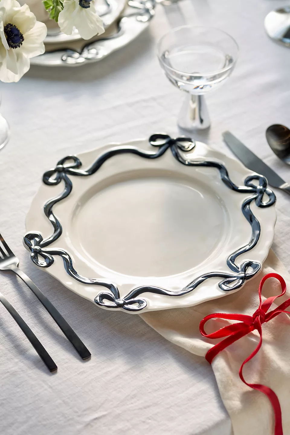 Benedita Bow Dinner Plates Black
