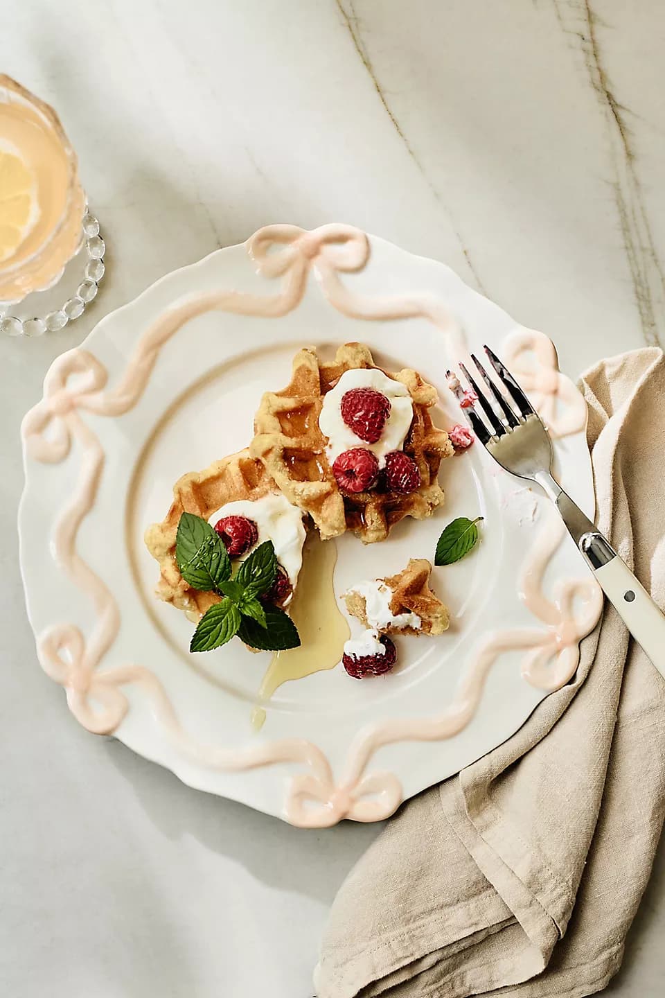 Benedita Bow Side Plate - Pink