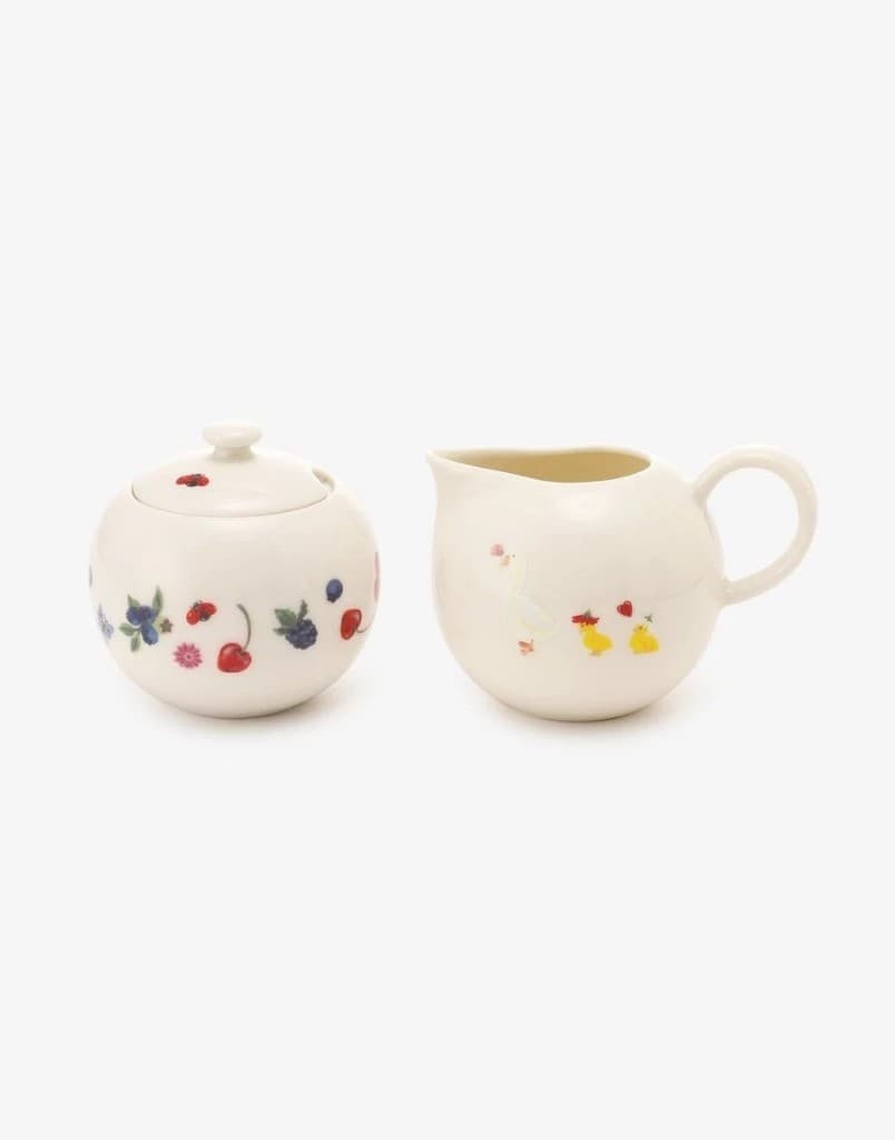 Nathalie Lete Creamer & Sugar pot Ceramic