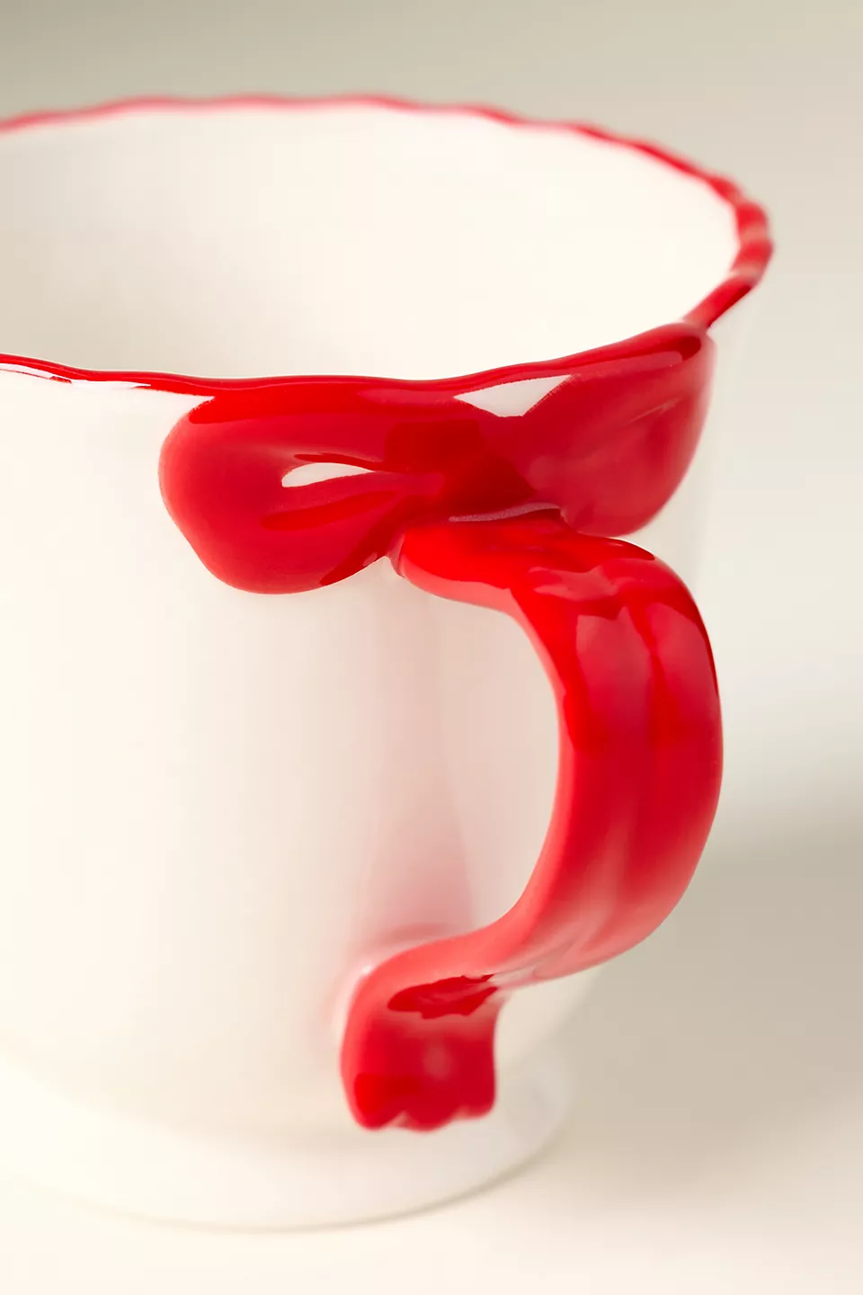Benedita Bow Mug - Red