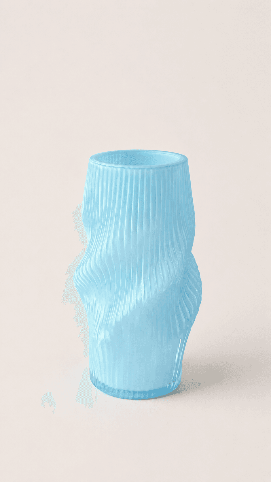 Mini Sky Ripple Glass Vase