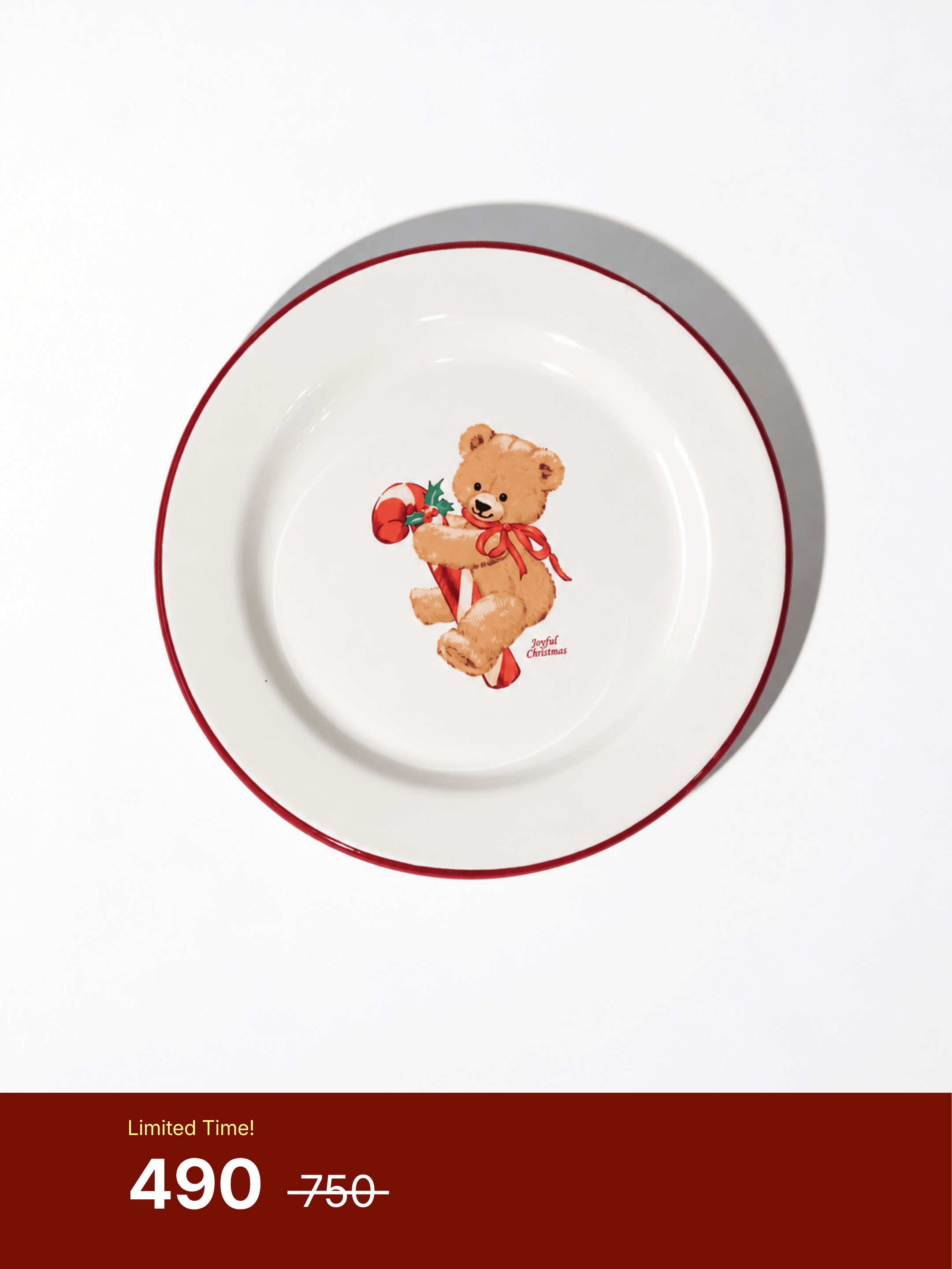 Merry Bear - Side Enamel Plate 