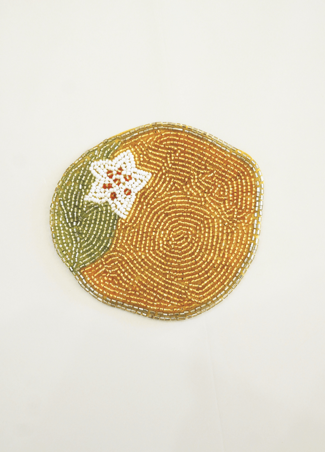 Coaster Lemon Bloossom Glass Bead